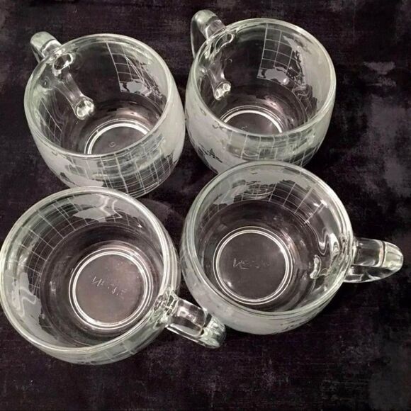 Vintage Nescafe World Map Coffee Mugs (Set Of 4) - Picture 2 of 5